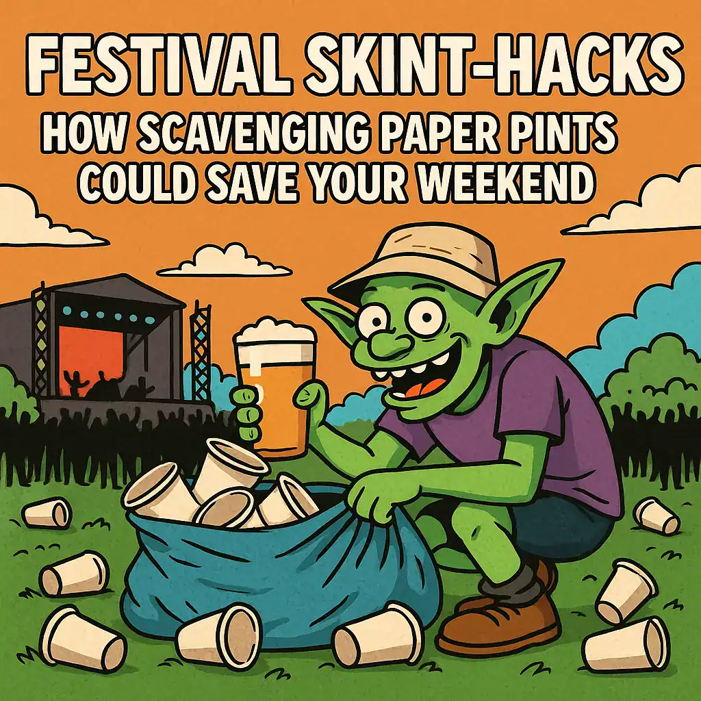 🎸 Festival Skint-Hacks: How Scavenging Paper Pints Could Save Your Weekend 🍺♻️