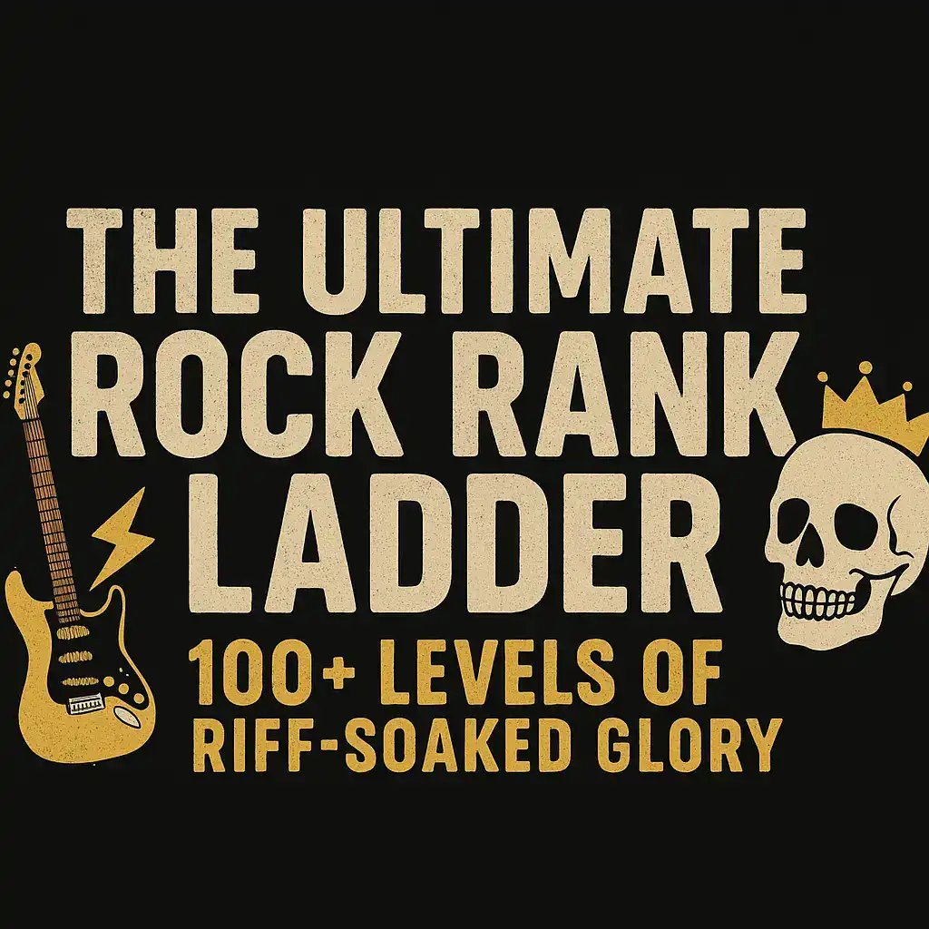 🎸 THE ULTIMATE ROCK RANK LADDER – 100+ LEVELS OF RIFF-SOAKED GLORY 🎖️