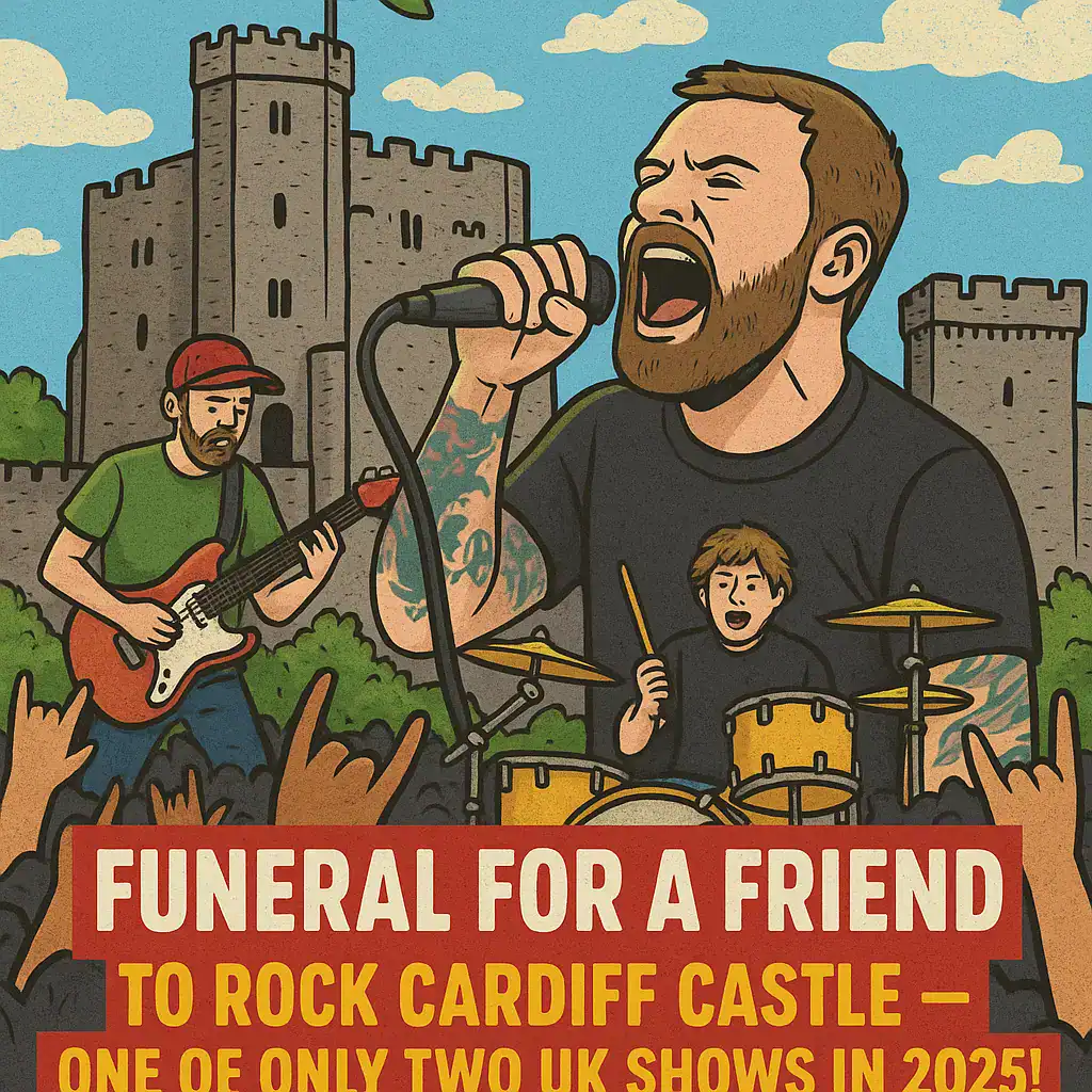 💀&nbsp;FUNERAL FOR A FRIEND TO ROCK CARDIFF CASTLE – ONE OF ONLY TWO UK SHOWS IN 2025!&nbsp;🏰