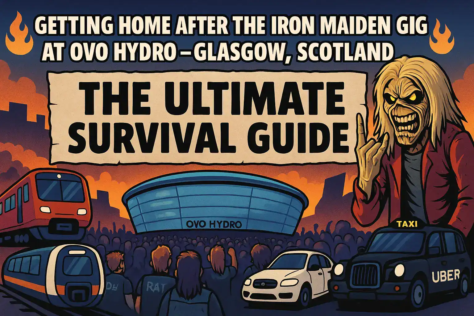 🚌 GETTING HOME AFTER THE IRON MAIDEN GIG AT OVO HYDRO – GLASGOW, SCOTLAND