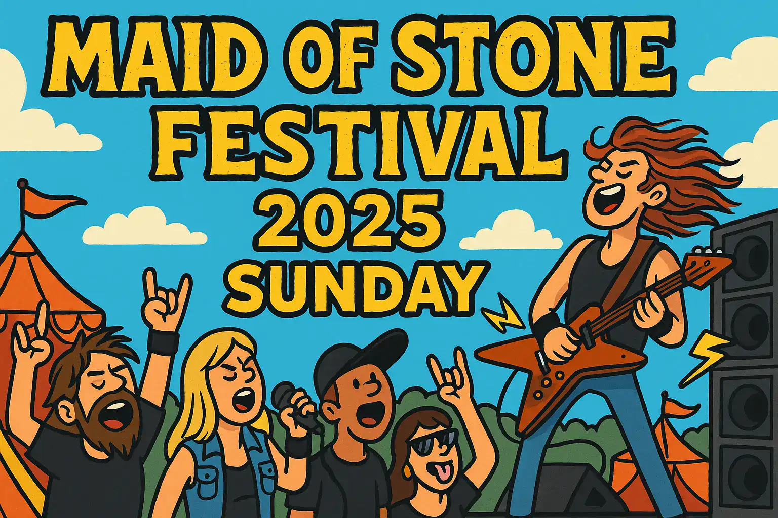 🎸 MAID OF STONE FESTIVAL 2025 – SUNDAY SET TIMES, RIFFS & THE FINAL PIT OF GLORY 🎤