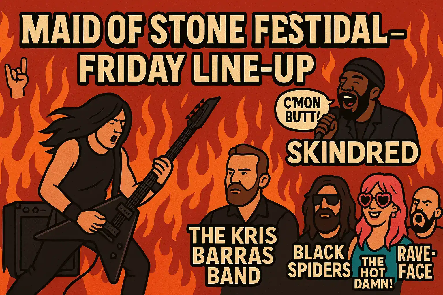 🔥 MAID OF STONE FESTIVAL – FRIDAY LINE-UP 🔥