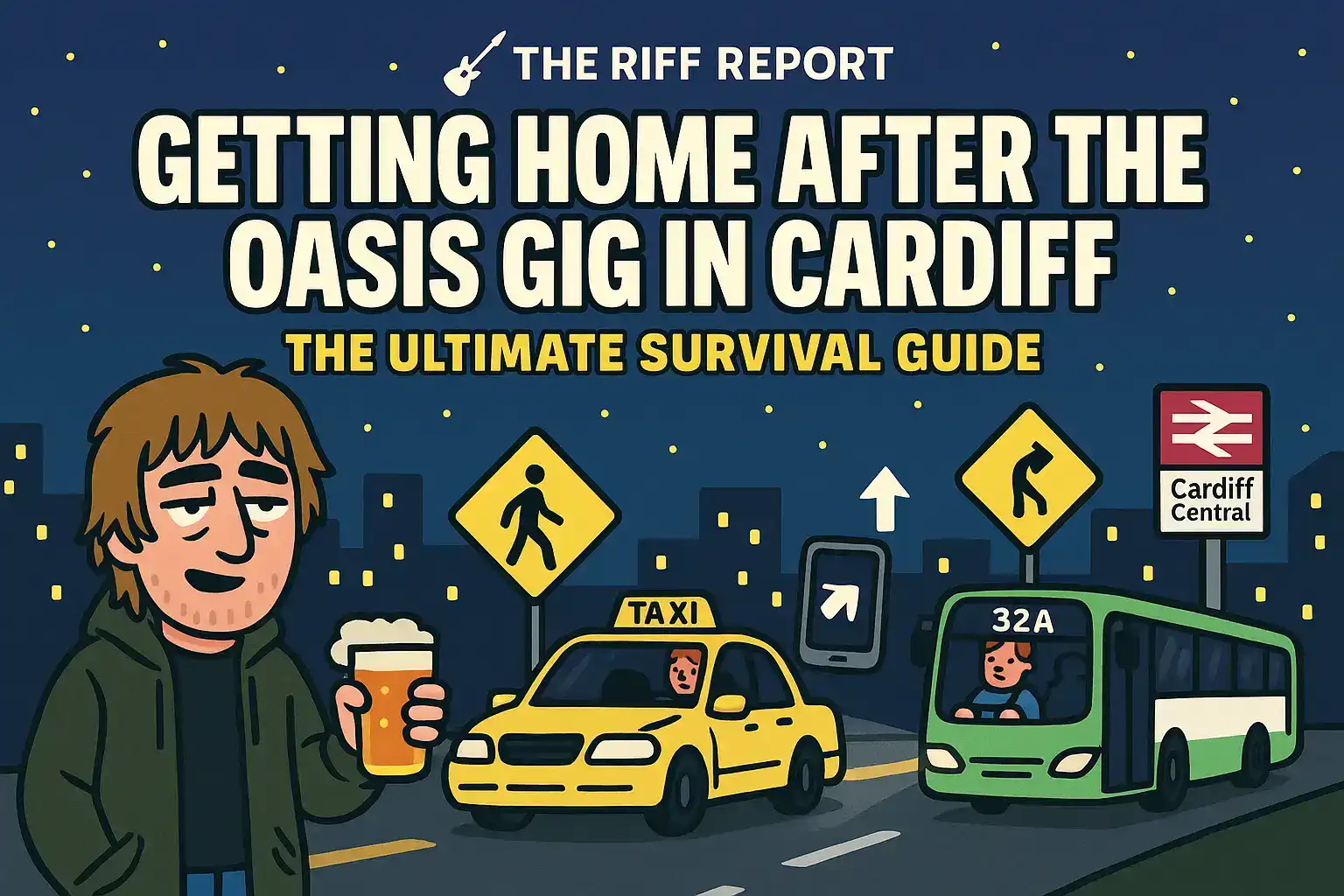 🎤 GETTING HOME AFTER THE OASIS GIG IN CARDIFF – THE ULTIMATE SURVIVAL GUIDE 🚖🏃‍♂️🌃
