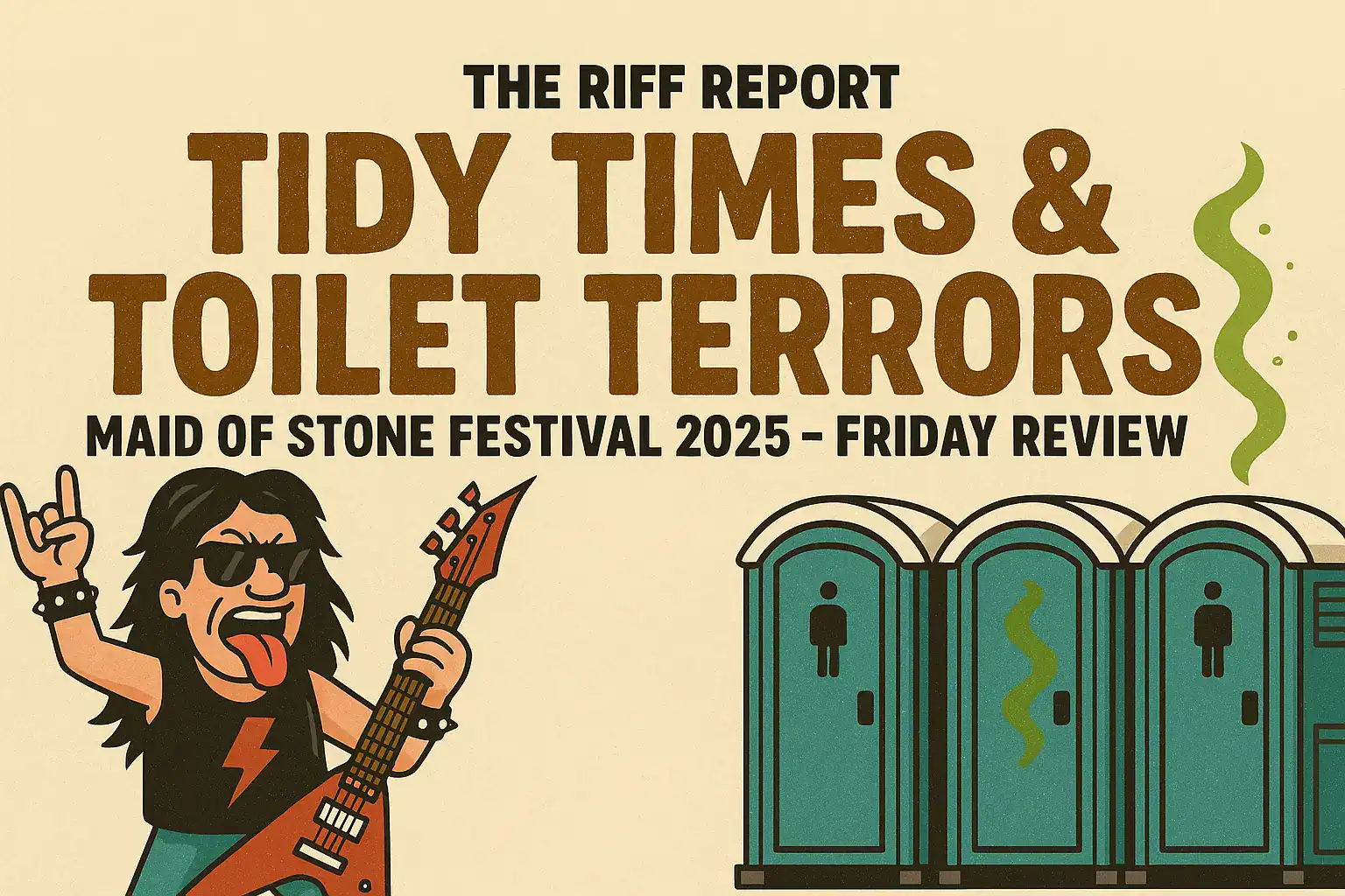 TIDY TIMES & TOILET TERRORS: MAID OF STONE FESTIVAL 2025 – FRIDAY REVIEW 🎸🍻💩