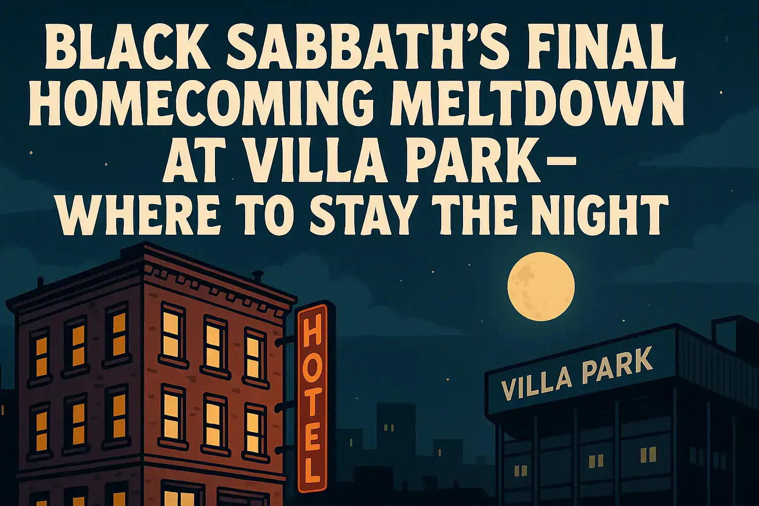 🔥 BLACK SABBATH’S FINAL HOMECOMING MELTDOWN AT VILLA PARK – WHERE TO STAY THE NIGHT 🏨🎸By The Riff Report Blog 🤘