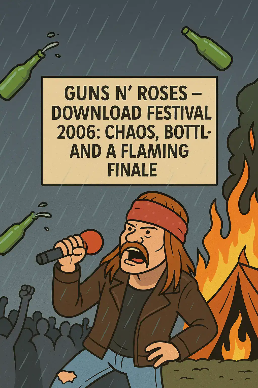 🎸 Guns N’ Roses – Download Festival 2006: Chaos, Bottles, and a Flaming Finale 🔥