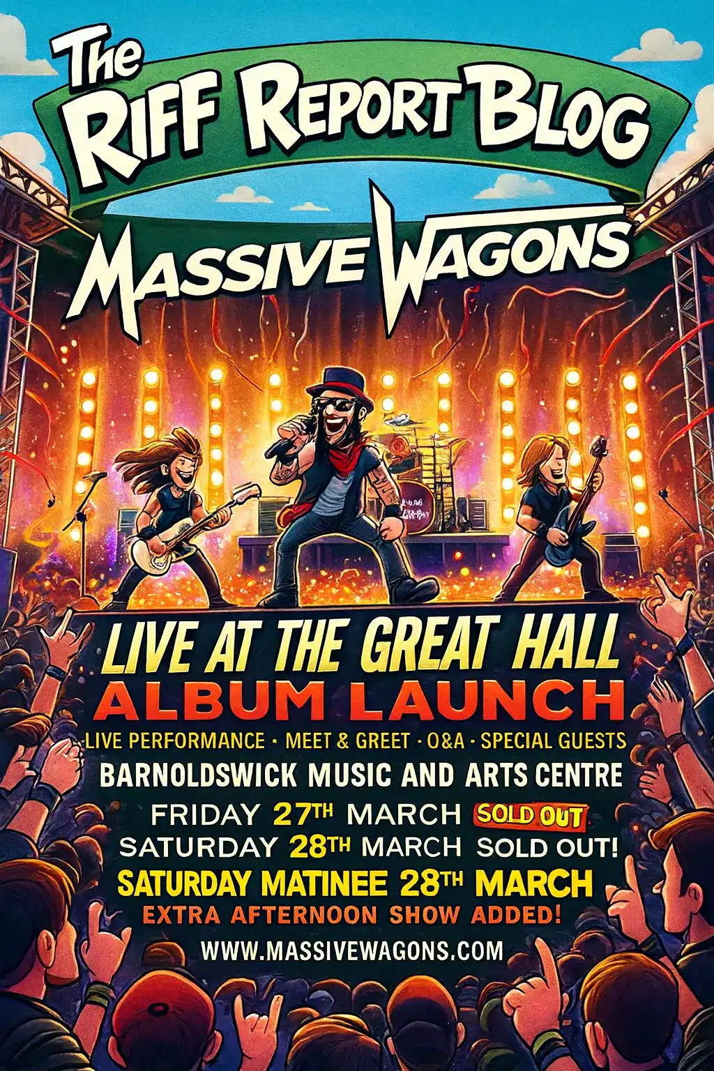 🤘🔥 MASSIVE WAGONS ANNOUNCE ‘LIVE AT THE GREAT HALL’ ALBUM LAUNCH — AND IT’S ALREADY ABSOLUTE CHAOS, MUN! 🔥🤘