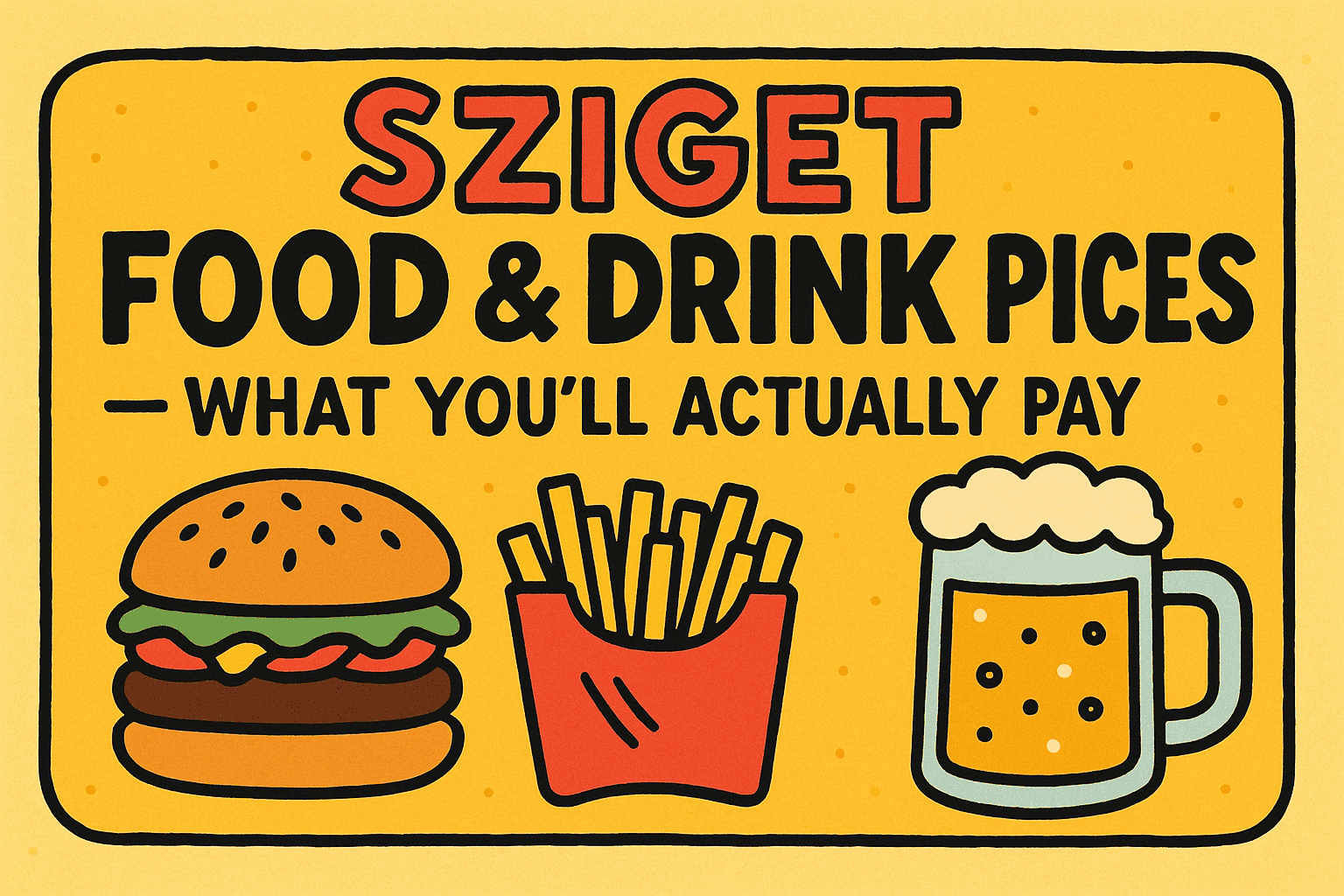 🍔🥤 SZIGET FOOD & DRINK PRICES — WHAT YOU’LL ACTUALLY PAY, BUTT!