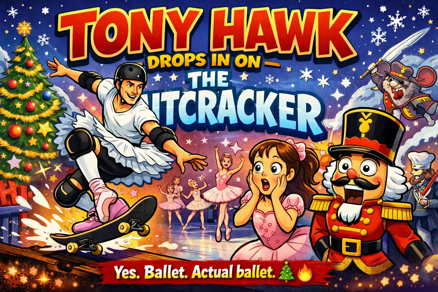 ๐ฉฐ๐น TONY HAWK DROPS IN ON THE NUTCRACKER โ AND YES, ITโS AS WILD AS IT SOUNDS