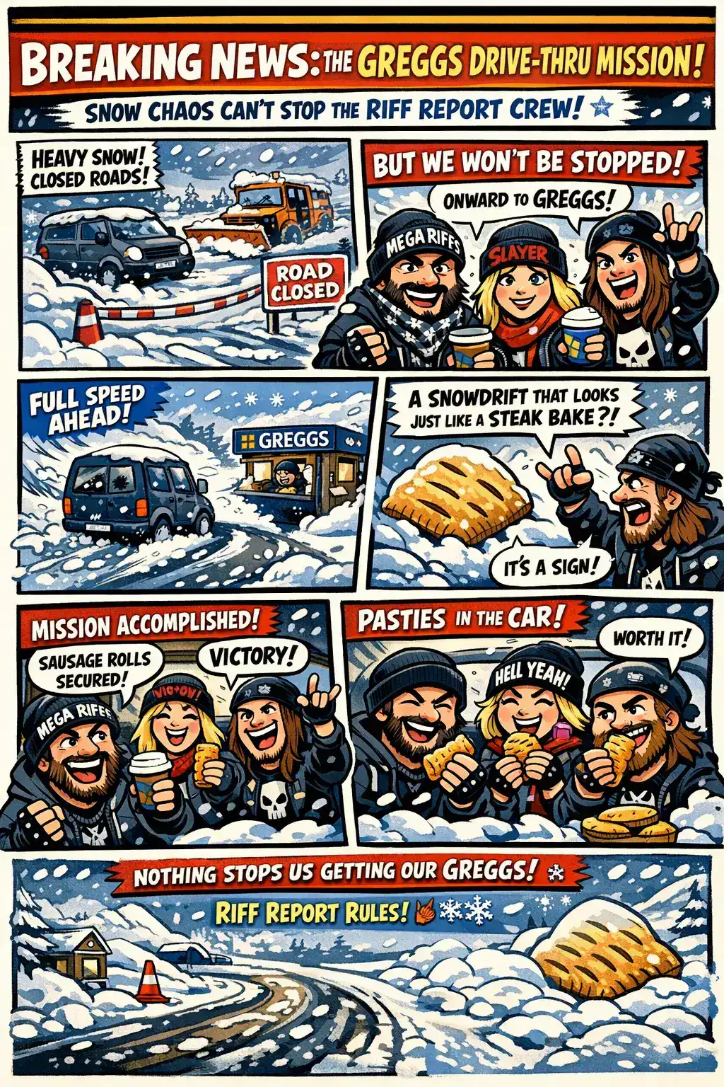 🚨❄️ BREAKING: SNOW, CLOSED ROADS & A VERY IMPORTANT GREGGS MISSION ❄️🚨