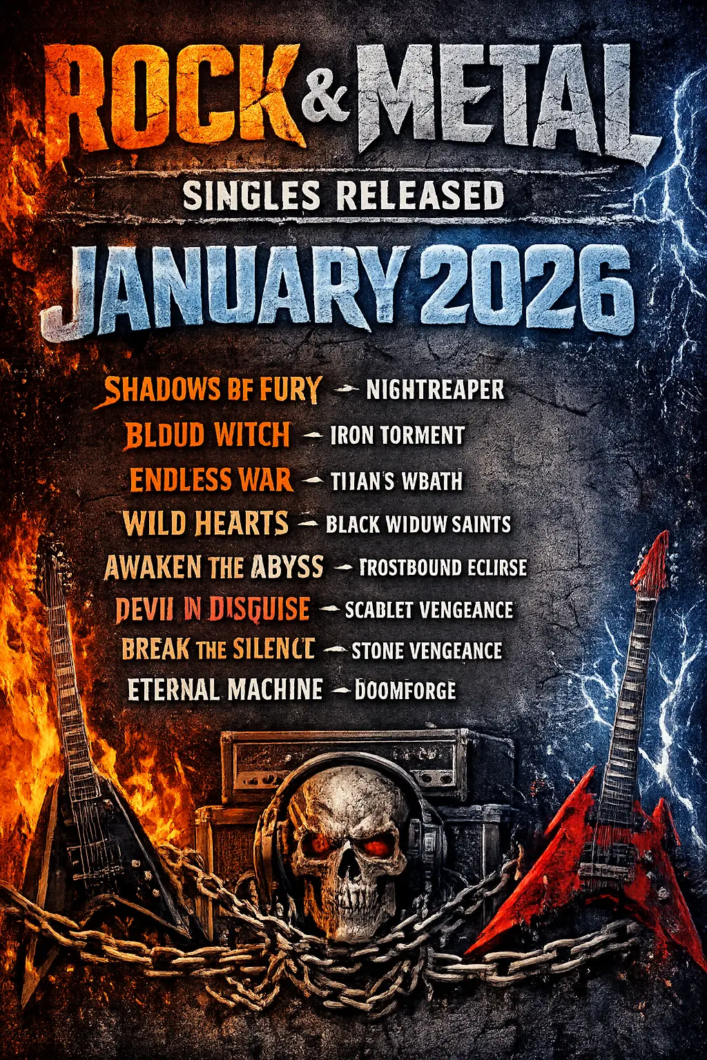 🎸🔥 ROCK & METAL SINGLES RELEASED – JANUARY 2026 🔥🎸
