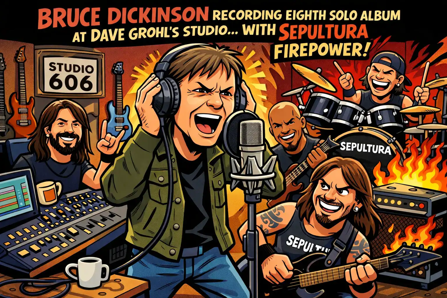 🤘 BRUCE DICKINSON RECORDING EIGHTH SOLO ALBUM AT DAVE GROHL’S STUDIO — WITH SEPULTURA FIREPOWER 😈🔥