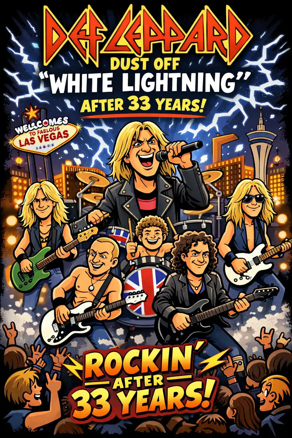 โก Def Leppard Dust Off White Lightning After 33 Years at Las Vegas Residency Opener โก
