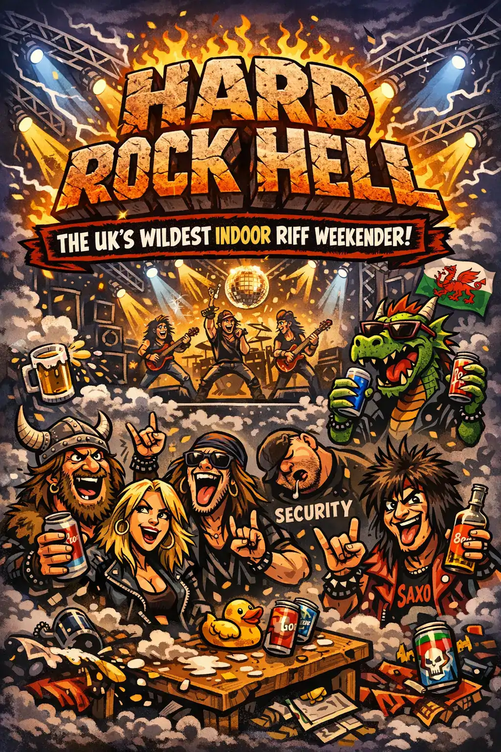 ๐ธ๐ฅ HARD ROCK HELL โ THE UKโS WILDEST INDOOR RIFF WEEKENDER ๐ฅ๐ธ