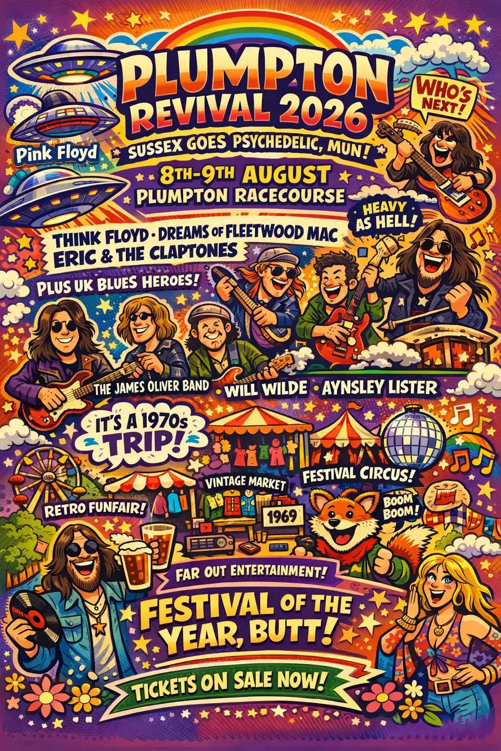 🌈🔥 PLUMPTON REVIVAL 2026 – SUSSEX GOES FULL PSYCHEDELIC, MUN! 🎸🎪