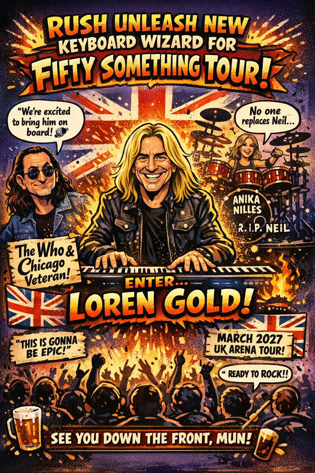 RUSH UNLEASH NEW KEYBOARD WIZARD FOR FIFTY SOMETHING TOUR ๐ค๐น๐ฅ