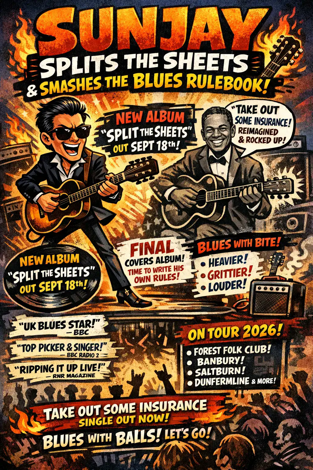 ๐ธ๐ฅ SUNJAY SPLITS THE SHEETS AND SMASHES THE BLUES RULEBOOK โ NEW ALBUM ANNOUNCED, FIRST SINGLE OUT NOW ๐ฅ๐ธ