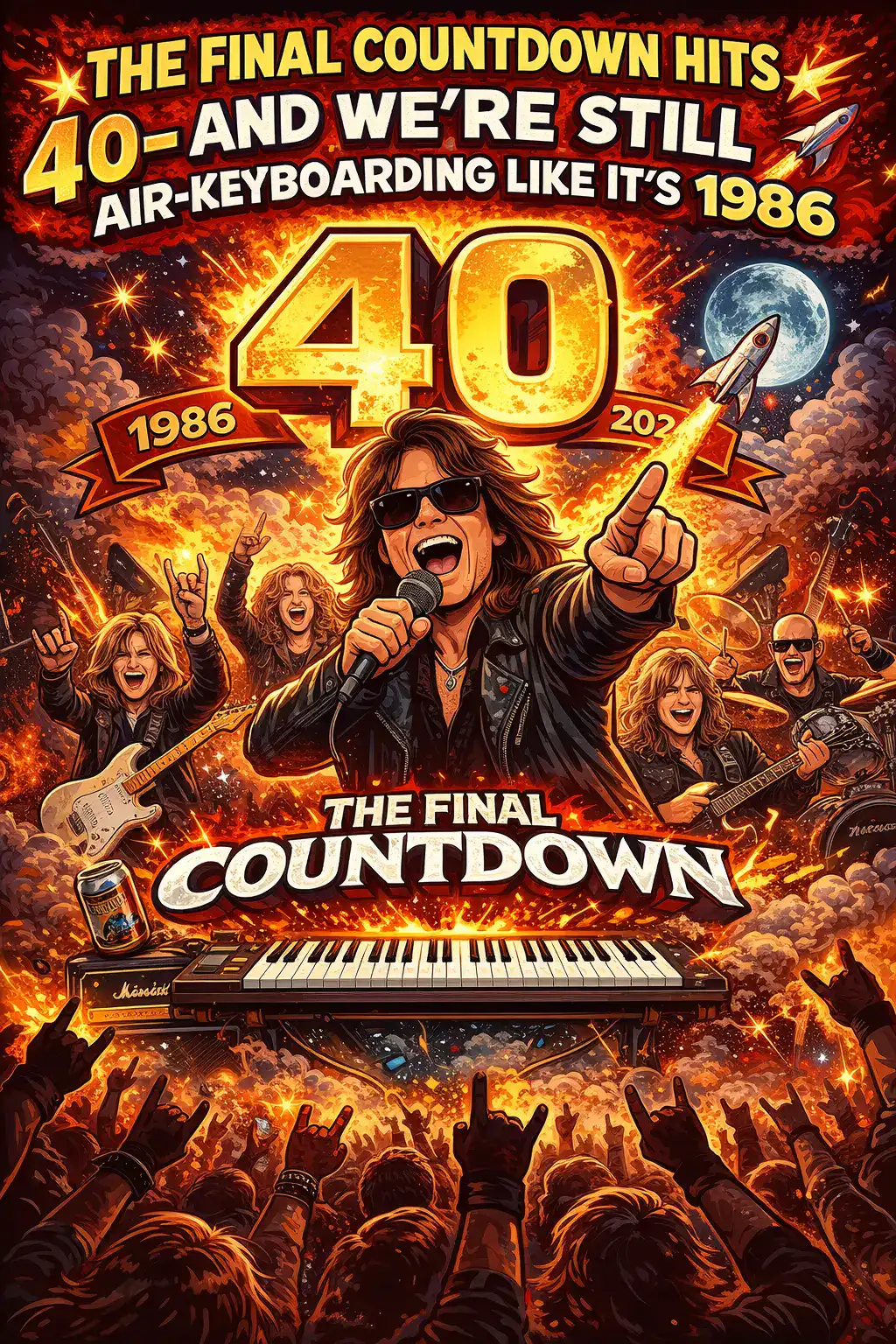 ๐๐ฅ THE FINAL COUNTDOWN HITS 40 โ AND WEโRE STILL AIR-KEYBOARDING LIKE ITโS 1986 ๐ฅ๐