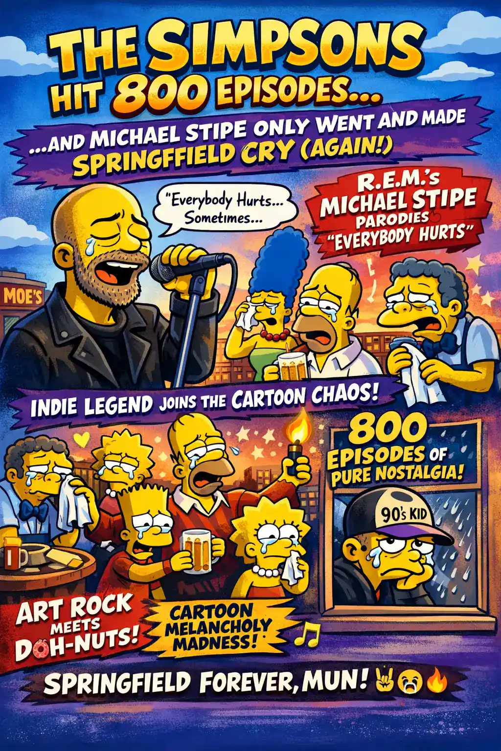 🎂🎤 THE SIMPSONS HIT 800 EPISODES… AND MICHAEL STIPE ONLY WENT AND MADE SPRINGFIELD CRY (AGAIN) 🎤🎂