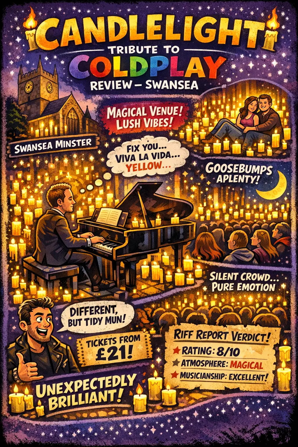 🎹🔥 Candlelight: Tribute to Coldplay – Swansea Review
