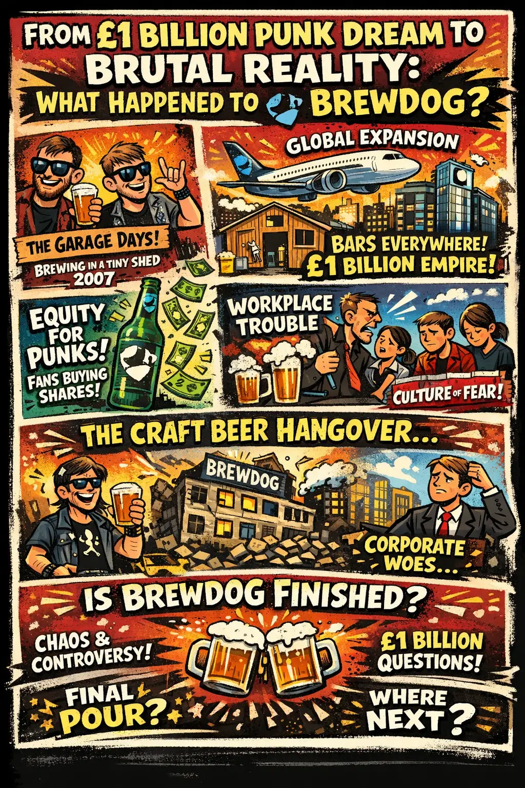 🍺💥 FROM £1 BILLION PUNK DREAM TO A BRUTAL REALITY: WHAT HAPPENED TO BREWDOG?