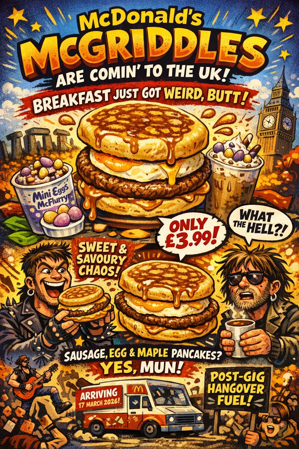 🍁🍳 McDonald’s Finally Brings The Legendary McGriddles To The UK — And Breakfast Just Got Weird, Butt 🍳🍁