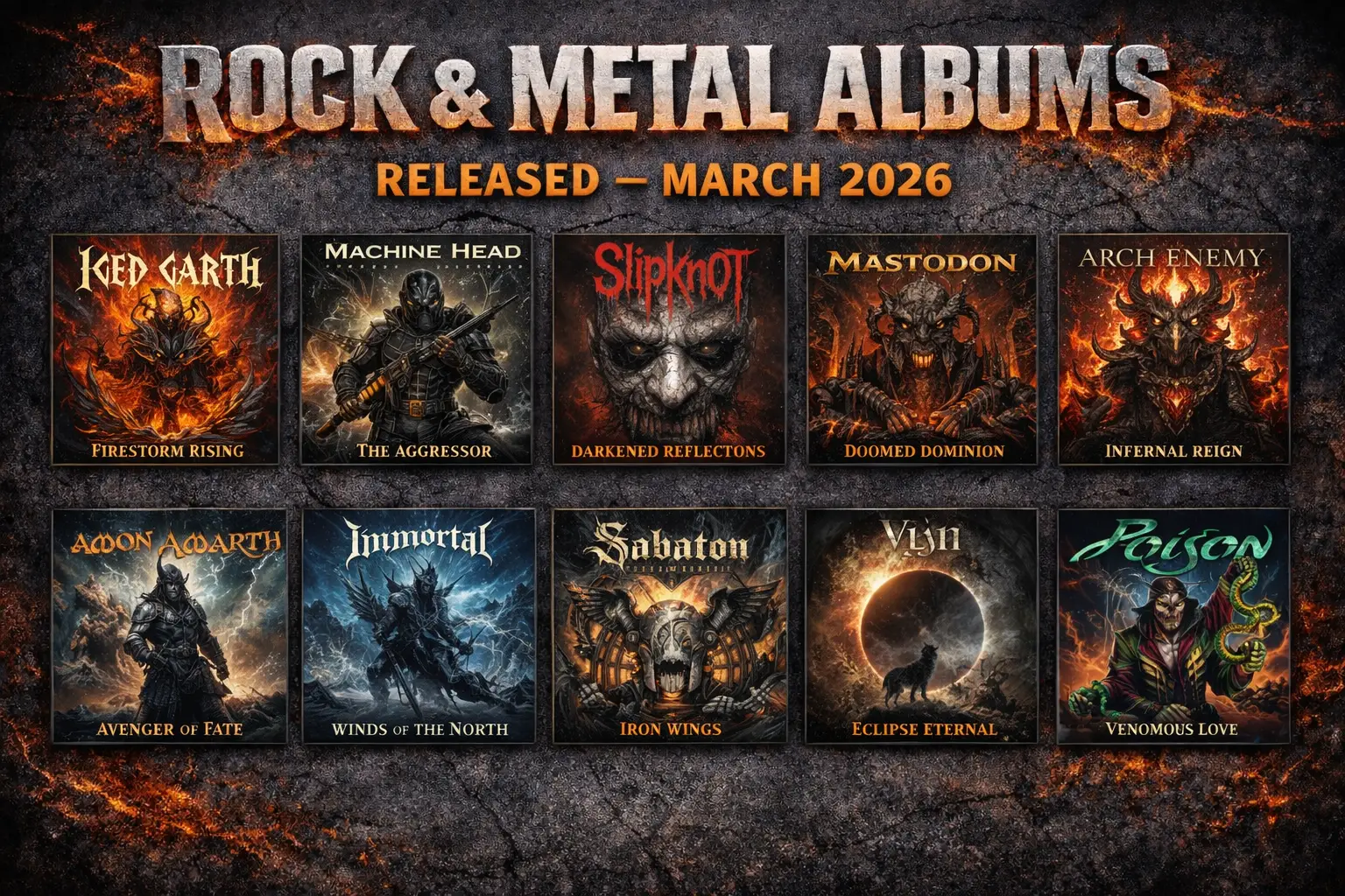 🎸🔥 ROCK & METAL ALBUMS RELEASED – MARCH 2026 🔥🎸
