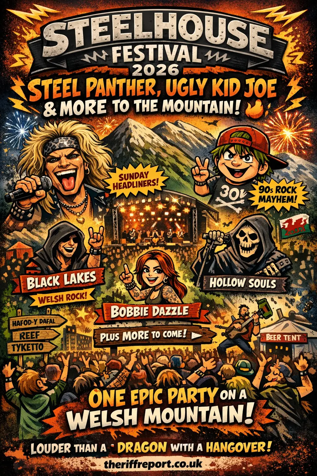 🤘 STEELHOUSE FESTIVAL 2026 ADDS STEEL PANTHER, UGLY KID JOE AND MORE TO THE MOUNTAIN 🤘🔥