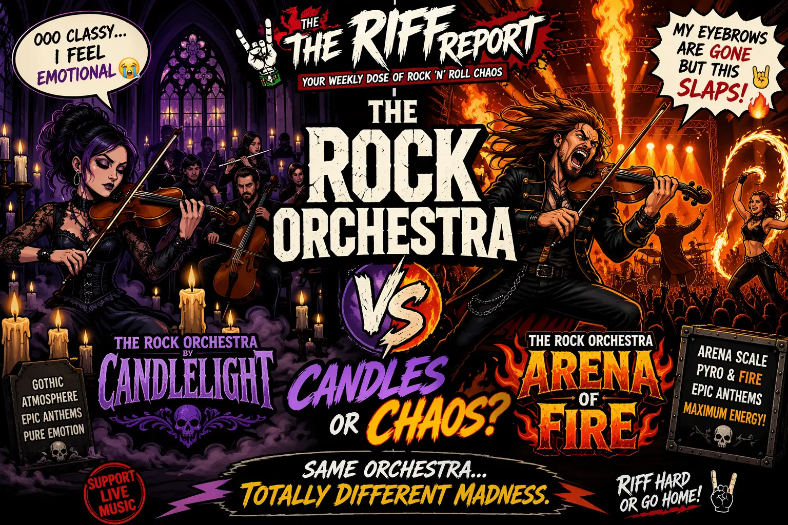 🔥🎻 THE ROCK ORCHESTRA SHOWDOWN: CANDLES vs FIRE – WHICH ONE ABSOLUTELY MELTS YOUR FACE OFF? 🎻🔥