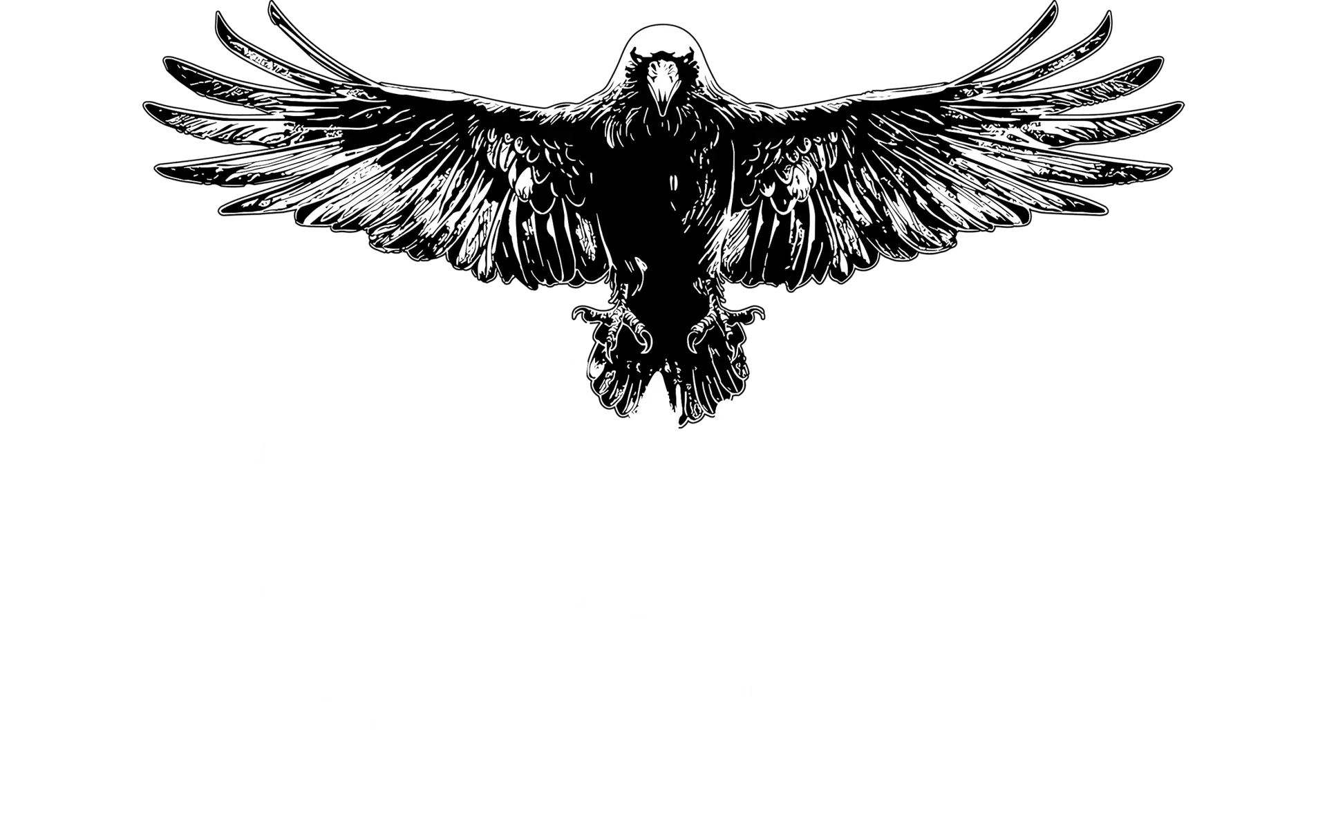 Logo with a white illustration of a spreading-winged eagle above jagged, graffiti-style text on a black background (reads 'BREAKING BRAINS').