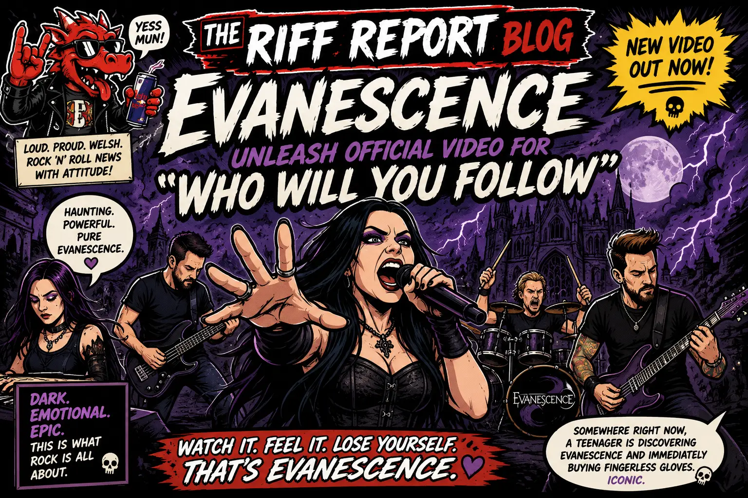 🖤🎤 EVANESCENCE UNLEASH OFFICIAL VIDEO FOR “WHO WILL YOU FOLLOW” 🎸🔥