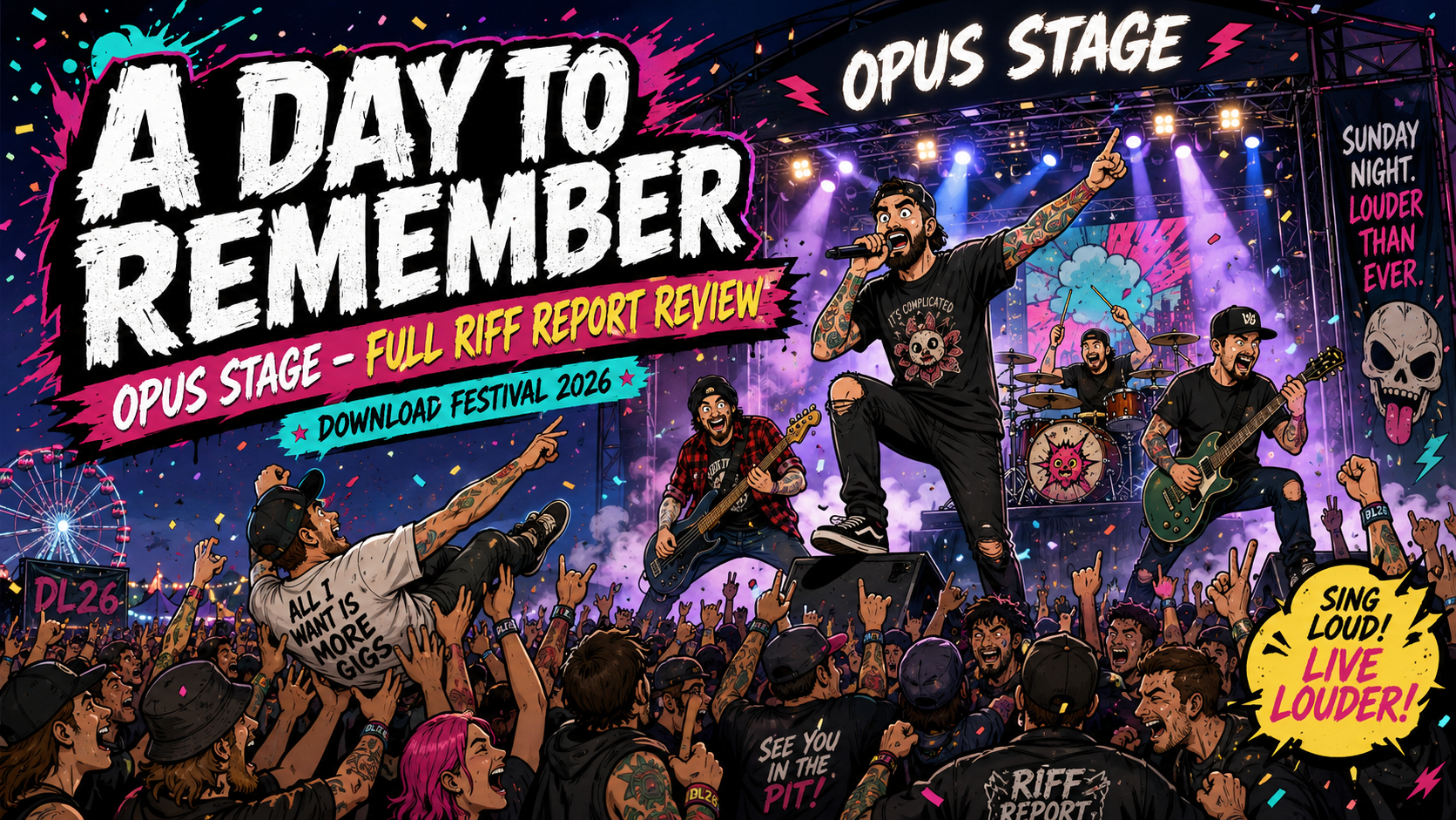 A Day To Remember Turn The Opus Stage Into A Sunday Night Party Warzone At Download Festival 2026 🤘🔥