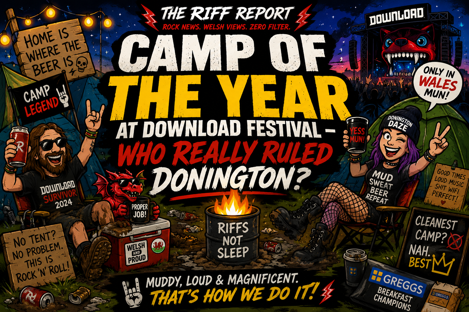 🏆 CAMP OF THE YEAR AT DOWNLOAD FESTIVAL – WHO REALLY RULED DONINGTON? 🏕️🍻🔥