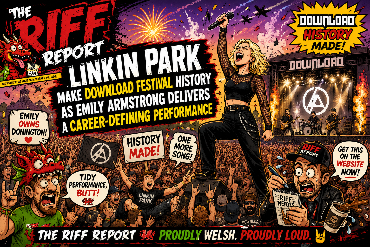 🎤 LINKIN PARK MAKE DOWNLOAD FESTIVAL HISTORY AS EMILY ARMSTRONG DELIVERS A CAREER-DEFINING PERFORMANCE