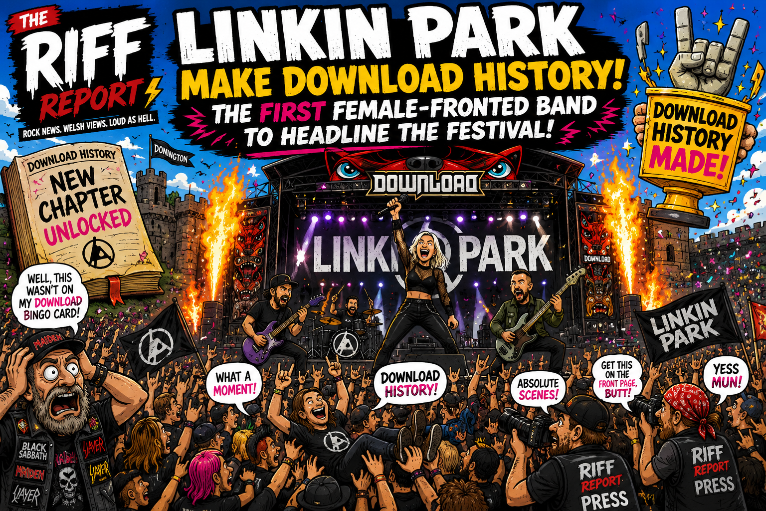 LINKIN PARK MAKE DOWNLOAD HISTORY AS THE FIRST FEMALE-FRONTED BAND TO HEADLINE THE FESTIVAL! 🤘🔥