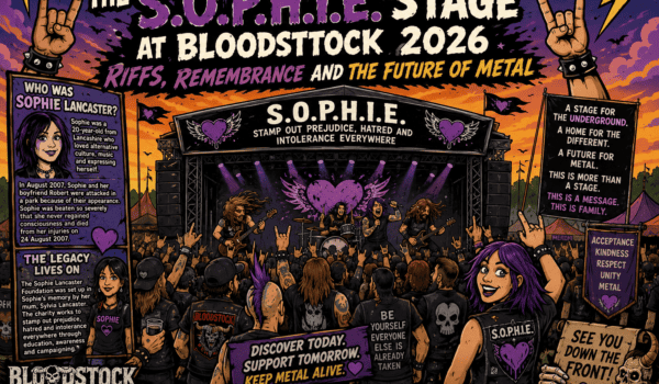 🤘🖤 THE S.O.P.H.I.E. STAGE AT BLOODSTOCK 2026: RIFFS, REMEMBRANCE AND THE FUTURE OF METAL 🔥🎸
