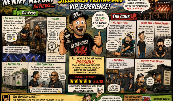 🎸 The Riff Report Reviews the Steelhouse Festival 2026 VIP Experience 🤘🏔️