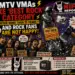 Bold protest poster urging MTV VMAs to uphold 'Best Rock' category, with rock fans and slogans like 'Rock isn’t dead' and 'Best Rock cancelled'.