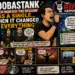 Comic-style poster advertising Hoobastank's single 'The Reason': a band performs on stage with bold headlines, speech bubbles, and panels outlining the song's history and reception.