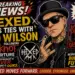 Comic-style breaking-news poster announcing HEXED cuts ties with Sid Wilson after Slipknot departure, featuring a tattooed man in sunglasses and hat giving a hand gesture and bold yellow/white text with logos and stamps.