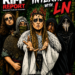9e96eb63-a2aa-47aa-adf6-4f73abaf8ccd - the Riff Report Blog Cover art for The Riff Report: five costumed band members in a forest, center figure with outstretched hands, title 'Interviews with LN' across the top.