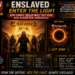 Da2da9aa-30f3-4105-b823-7aa36c11bf73 - the Riff Report Blog Promotional collage for Enslaved featuring the band with a fiery sun backdrop and marketing text for a new album and single.